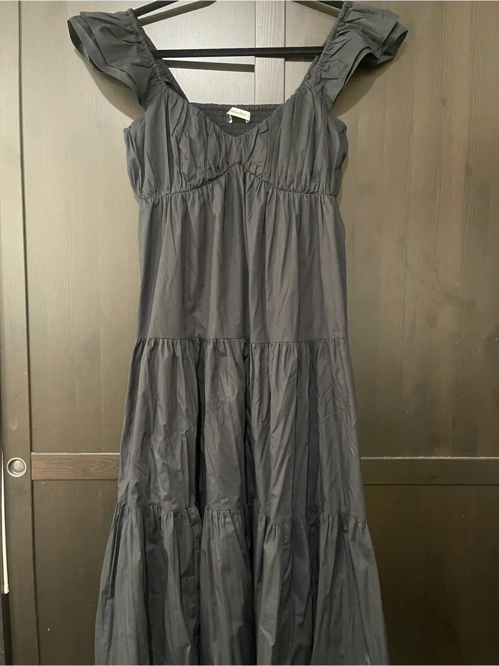 Abercrombie & Fitch Black Tiered Maxi Dress